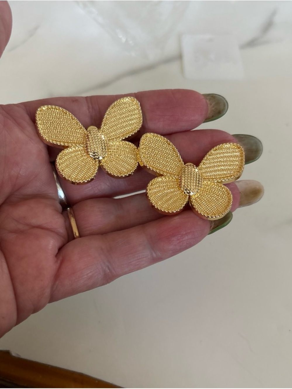 Gold Butterfly Statement Earrings - Women Jewelry